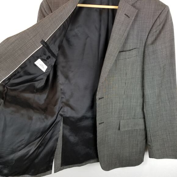 Versace Collection Men's Black Microcheck 2 Button Blazer Size 50 / L Large - Picture 3 of 13